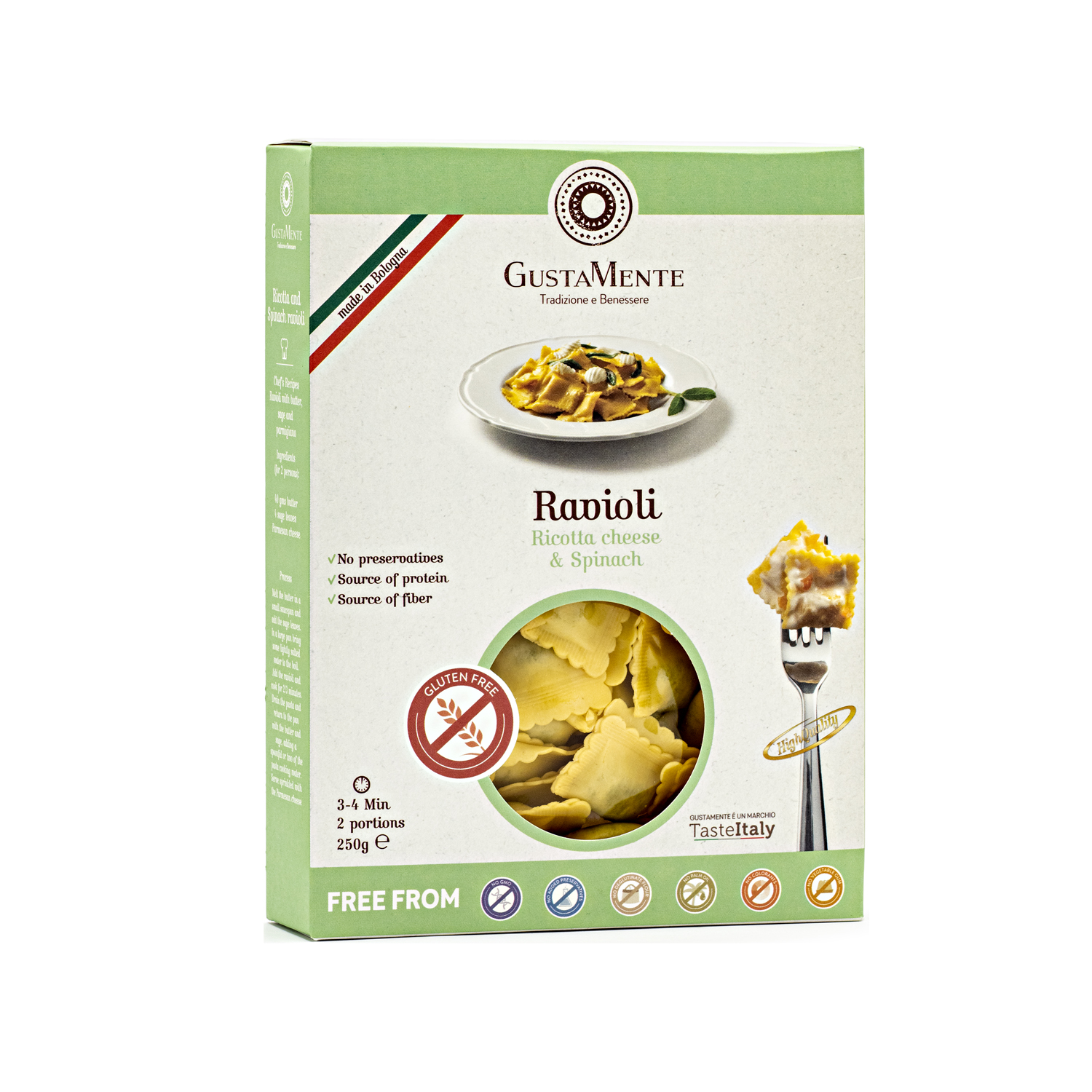 Gustamente Ravioli ricotta och spenat - Heba Food & Beverages