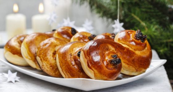 Bakning Lussekatter Vitt Ljus