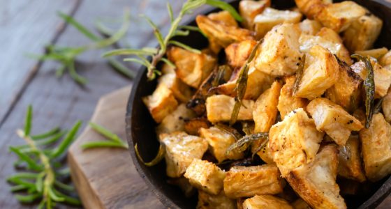 Huvudratt Rotselleri Bakad Rostad