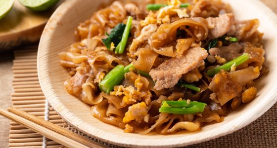 Thai,Food,(pad,See,Ew),,Stir,Fried,Rice,Noodles,With