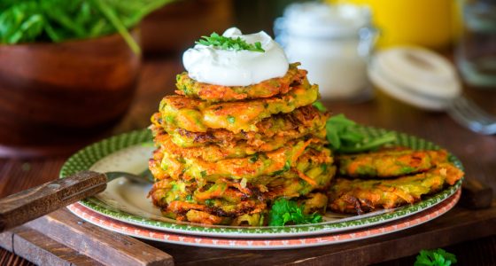 Healthy,Vegetarian,Zucchini,Carrot,Fritters,Pancakes