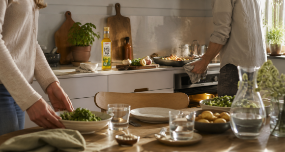 Kloka Köksmiljö Familj Dukar Bord