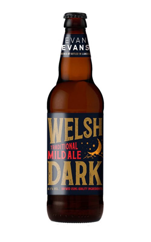 Evan Evans Welsh Dark Mild, nr 12673, 500 ml, 4,1%, 25:90 kr. Mörk ale från Wales.